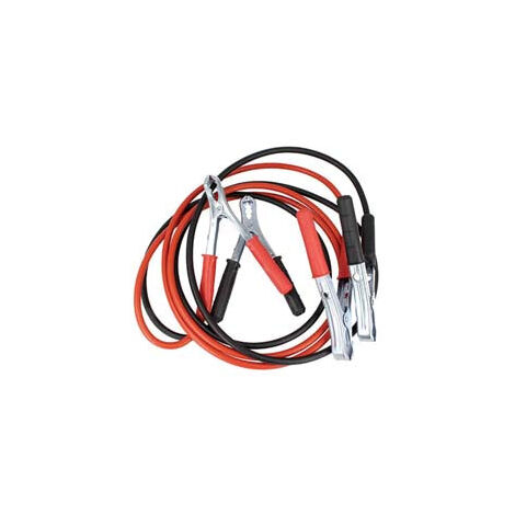 Câbles de connexion batterie de voiture - 2,5 m, section 10 mm - pinces rouge-noir 120A