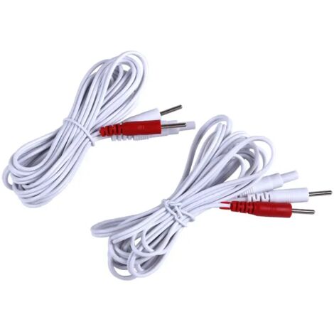 Câbles de connexion d'électrodes standard pour stimulateurs musculaires TENS/EMS, massage et thérapie numérique05519-AquaForge