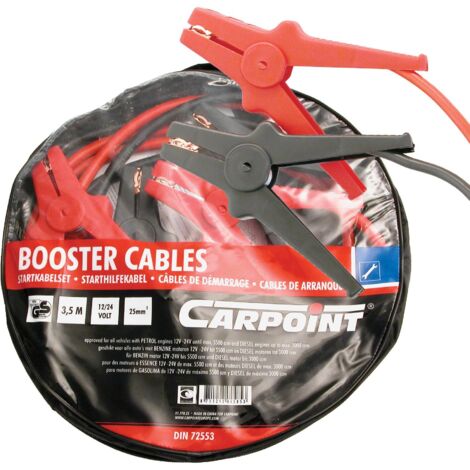 CABLES DE DEMARRAGE 25MM² TUV/GS/DIN 3.5M (PINCES ISOLEES) CARPOINT