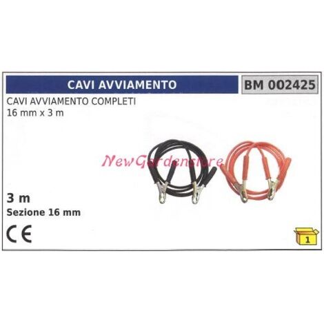 Câbles de démarrage complets 16mm x 3m 002425