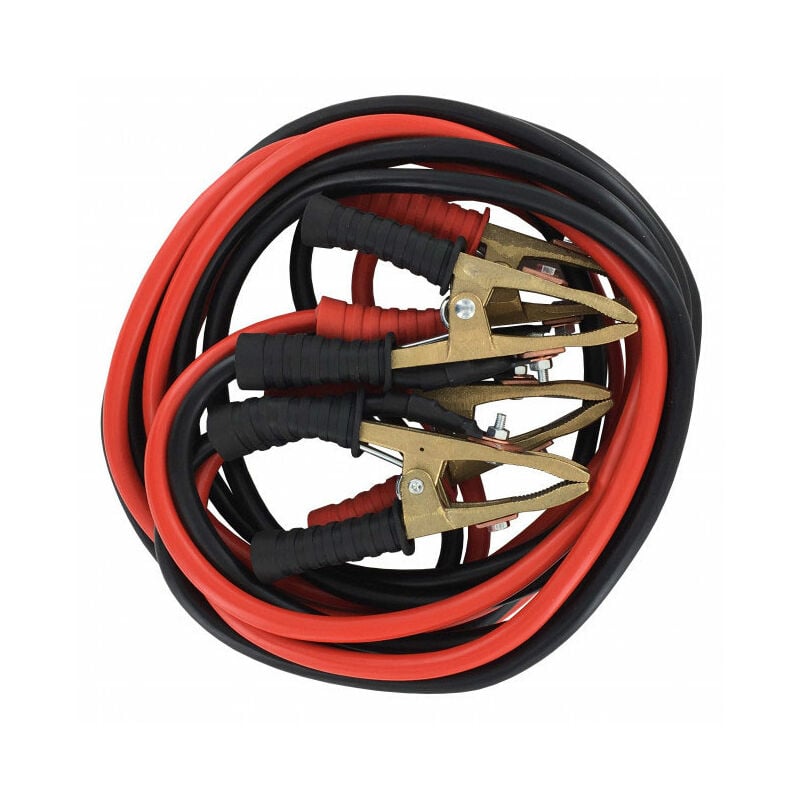 Cables de demarrage pro 25mm² 3.5 Mètres pinces bronze 500A maxi