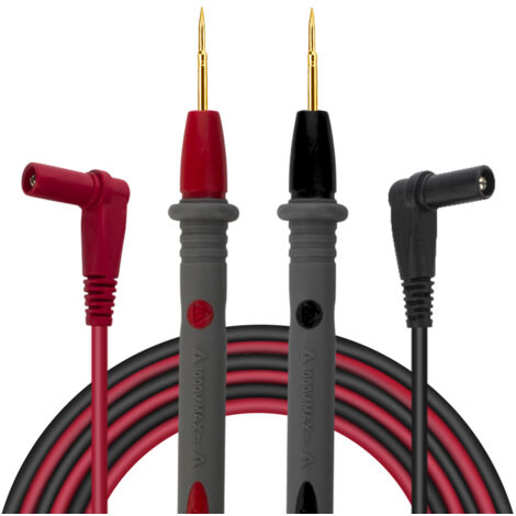 Cables de prueba electrónicos, puntas de prueba, cables para multímetro, puntas ultrafinas chapadas en oro, cables de prueba de silicona PT1008 de 20 A y 1000 V
