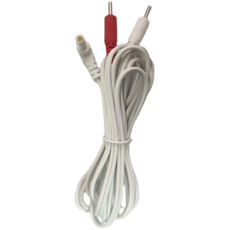 Câbles d'électrodes de rechange, lot de 2, câbles de connexion standard, 2 mm pour appareils de massage TENS/EMS, unités de thérapie numérique03419-AquaForge