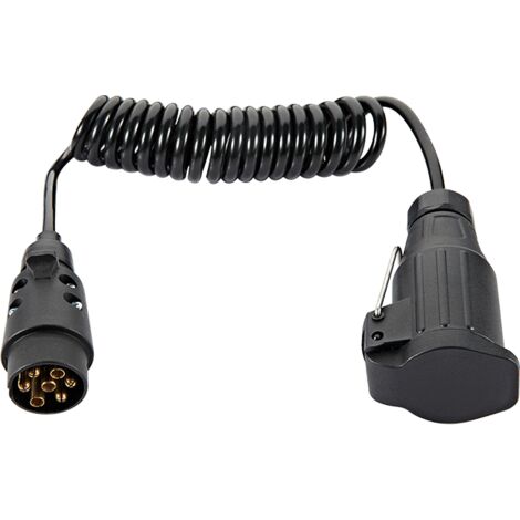 Câbles d'Extension 2M pour Remorques avec Adaptateur Prise Remorque 7 vers 13 Broches pour Caravane Camion RV Tracteur