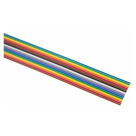 Câbles en nappe 3M 3302 16 voies, pas de 1.27mm 28 AWG, Multicolore ( Prix pour Bobine de 30 Mètres )