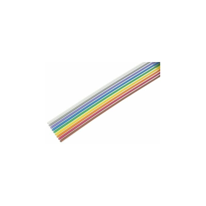 3M - Câbles en nappe 3302 9 voies, pas de 1.27mm 28 awg, Multicolore ( Prix pour Bobine de 30 Mètres )