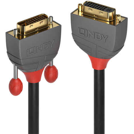 Câbles et adaptateurs audio vidéo LINDY 2m DVI-D Dual Link Extension Cable Anthra Line DVI-D Dual Link Male to Female
