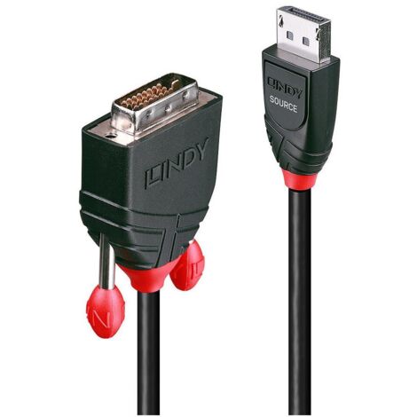 Câbles et adaptateurs audio vidéo LINDY Câble DisplayPort vers DVI 1m