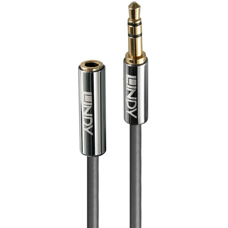 Câbles et adaptateurs audio vidéo LINDY Cromo Line Audio Cable Stereo 3.5mm-3.5mm M-F 3m anthrazit extension