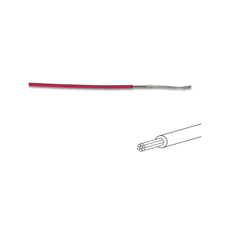 Velleman - mounting wire 0.50mm² - red - multicore...