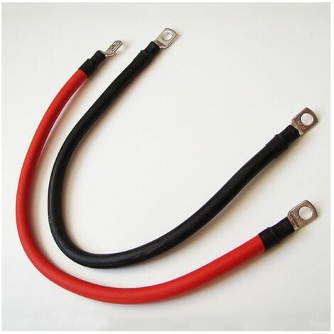 Câbles Paire Batteries Rouge Noir 50mm2 avec Oeillets M10 sur Côtés L 2 m