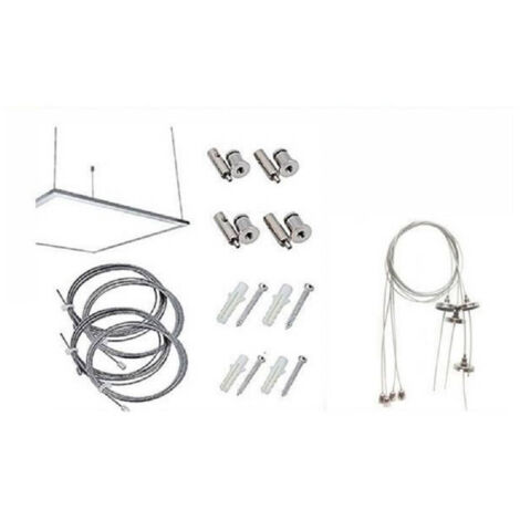 Câbles Pour Suspension Panneaux Carrés Slim P600-s Set 4 Fils 120cm