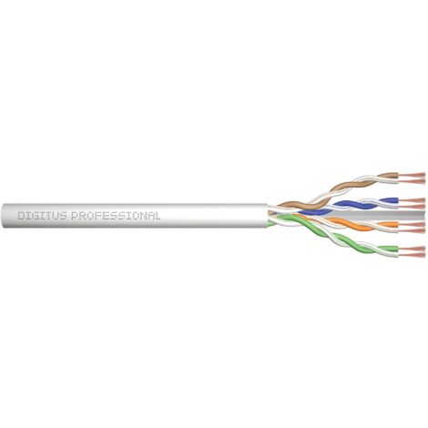 Câbles réseau et DAC DIGITUS CAT 6A U-UTP patch cable raw length 305 m paper box AWG 26/7 LSZH simplex color grey