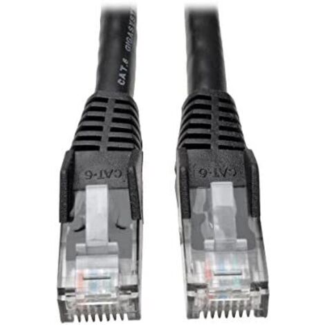 Câbles réseau et DAC EATON TRIPPLITE Cat6 Gigabit Snagless Molded UTP Ethernet Cable RJ45 M/M Black 3ft. 0.91m