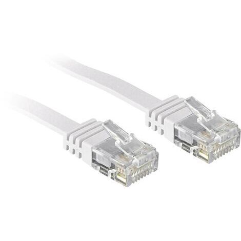 Câbles réseau et DAC LINDY Cat.6 Ribbon Patch Cable Unshielded White 2m Without Shielding
