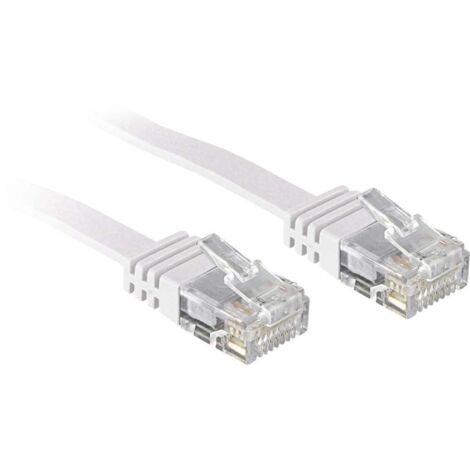 Câbles réseau et DAC LINDY Cat.6 Ribbon Patch Cable Unshielded White 3m Without Shielding