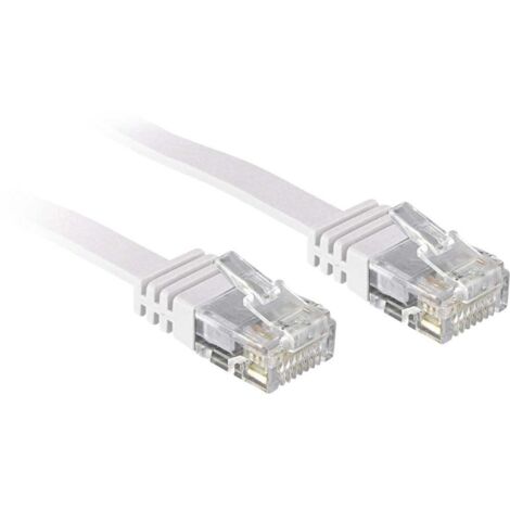Câbles réseau et DAC LINDY Cat.6 Ribbon Patch Cable Unshielded White 5m Without Shielding