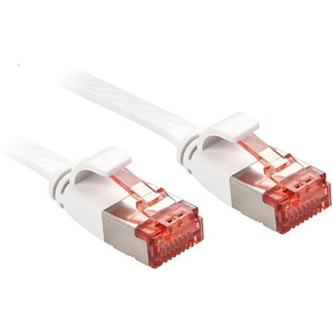 Câbles réseau et DAC LINDY Cat.6 U/FTP Flat Patch Cable White 2m