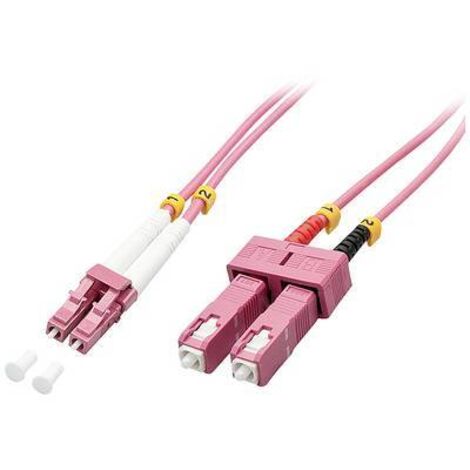 Câbles réseau et DAC LINDY Optic Cable LC/SC OM4 10m 50/125 Multimode