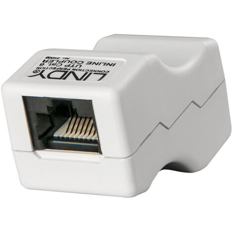 Câbles réseau et DAC LINDY RJ45 UTP Line Coupler Cat.6 Plastic Case unshielded