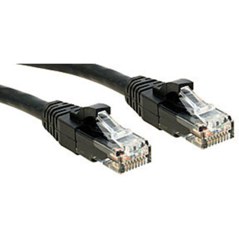 Câbles réseau et DAC LINDY UTP Cat.6 Cable Black 1m LSOH incl. Testprotocol