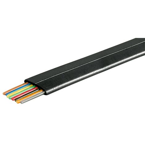 Câbles Téléphoniques 8 Fils, 100 m Bobine, AWG 28, CCA (aluminium revêtu de cuivre), conducteur en aluminium plaqué cuivre (CCA). Version couleur noir