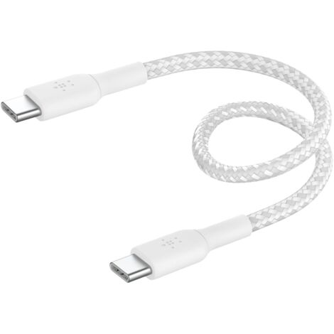 Câbles - USB & Thunderbolt BELKIN BOOST CHARGE USB-C to USB-C Cable Braided 0.15m White