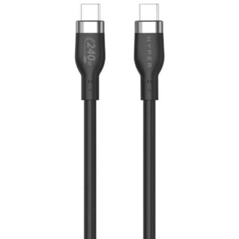Câbles - USB & Thunderbolt TARGUS HYPER 1M Silicone 240W USB-C Charging Cable - Black