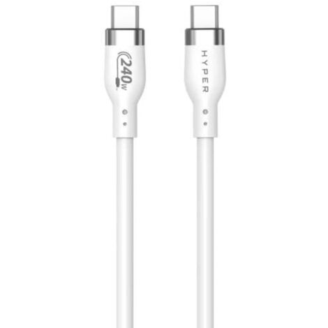 Câbles - USB & Thunderbolt TARGUS HYPER 2M Silicone 240W USB-C Charging Cable - White