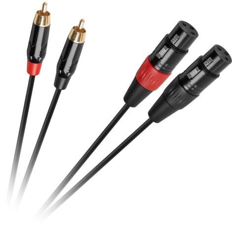Cabletech XLR - Cable de conexión 2RCA de 1 m