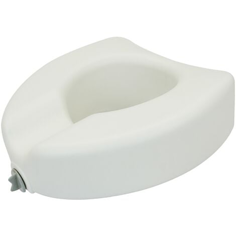 Asiento Elevador para wc, redondo de 40,3 cm acabado blanco mate fabricado  en ABS