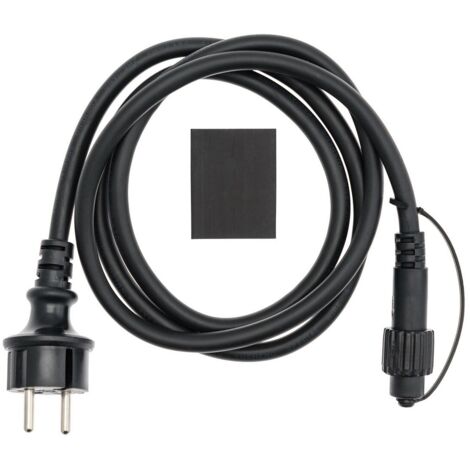 Cabo de alimentación E27 Schuko 2x1,5mm² 1,5m para luces de Navidad