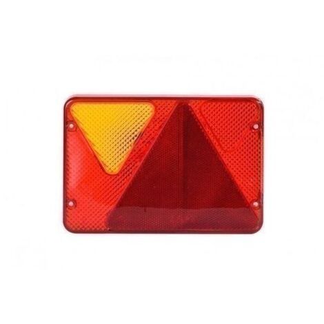 Cabochon de feu gauche 190 x 135 mm – Signalisation remorque et caravane – Feu stop, clignotant, antibrouillard, éclairage plaque – Aj.Ba