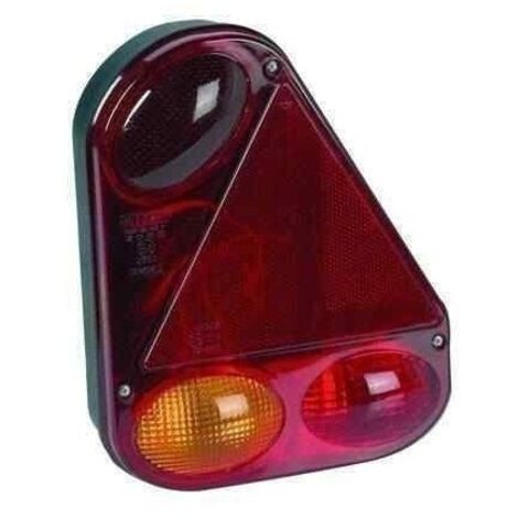 Cabochon de feu pour remorque avec feu de recul intégré – Dimensions 229x181x62mm – Entraxe de fixation 130mm – Matériaux résistants – Radex