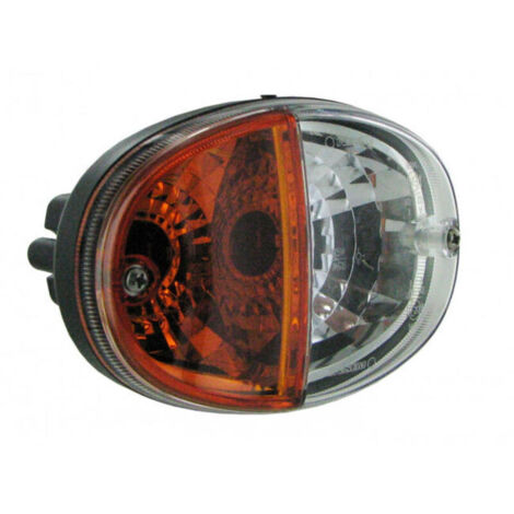 Cabochon pour feux avants ou arrières 2 fonctions – Compatible John Deere, Zetor – Remplacement partie orange et transparente