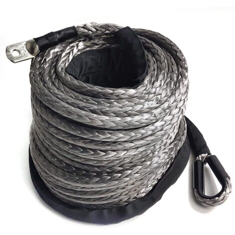 Cabrestante de 30 m de cuerda de polietileno de alto peso molecular sintético de plástico de 10 mm de diámetro de la cuerda de carga hasta 23809LBS cuerda forestal para cabrestante