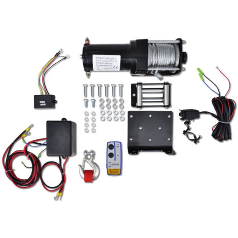 Cabrestante eléctrico de 12 V y 1360 kg para herramientas de taller/garaje 3402141
