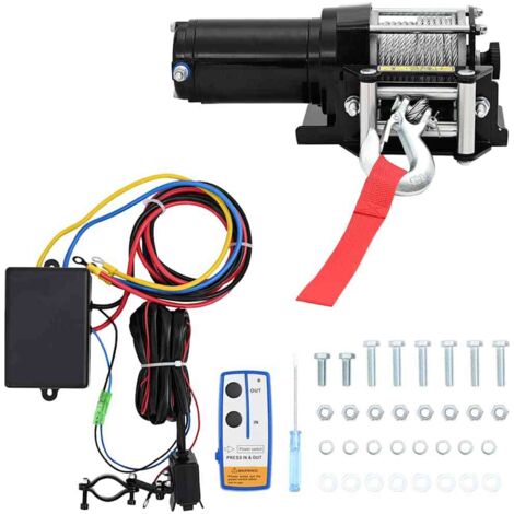 Cabrestante eléctrico placa montaje guía de rodillo 12V 1360KG