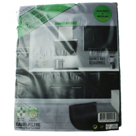 Cabri-deal Filtre universel charbon actif noir 47x57 cm