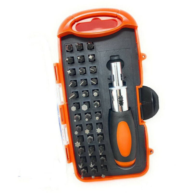 Cacciavite a Cricchetto Inserti Punte a Croce Torx Esagonali Set 37 Pezzi - - Trade Shop Traesio