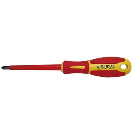 Cacciavite a croce tipo isolato 1000 volt in acciaio al cromo-vanadio-molibdeno punta nera -0 x 75 - PH