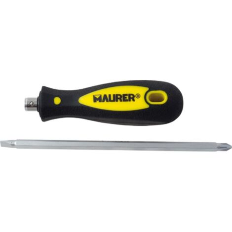 CACCIAVITE con LAMA acciaio doppia punta INTERCAMBIALE TG+CR MAURER 6X175 mm