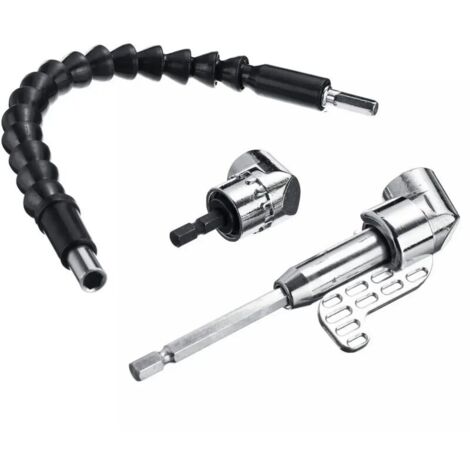 Cacciavite con prolunga angolare da 1/4 di pollice con angolo di 105° e albero flessibile da 300 mm