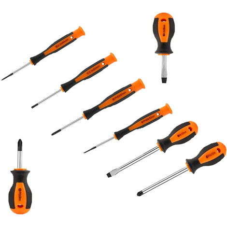 Cacciavite Croce Taglio Set 8pz Giraviti Punte Magnetiche Manico Ergonomico