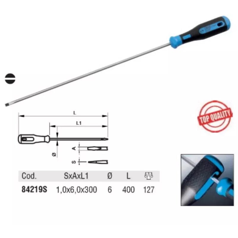 Cacciavite Omma lungo taglio 6 x 300 mm