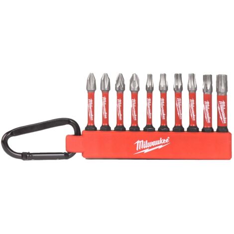 Cacciavite Milwaukee shockwave impact duty 10 pezzi durevole adattamento perfetto