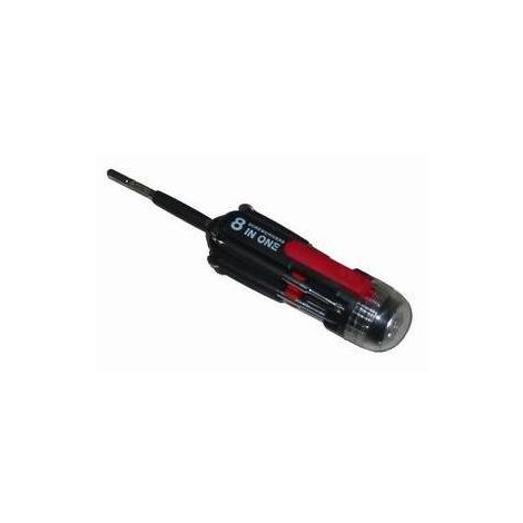 Cacciavite multiuso/giravite 8 in 1 con Luce/Torcia/Lampada