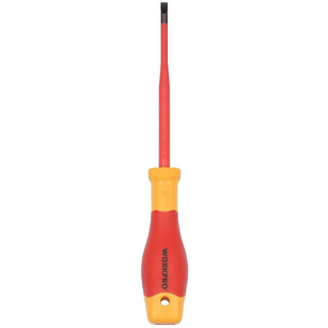 Cacciavite piatto isolato VDE 1 x 5,5 x 125 mm WORKPRO