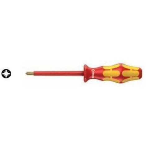 Cacciavite punta VDE PZ1×80 HTIHU000357 isolato per elettricisti conforme VDE