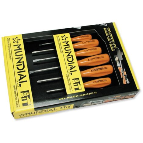 Cacciaviti "MUNDIAL" per Torx con foro, con impugnatura acetata, set da 5 pezzi